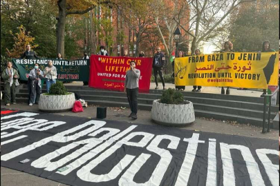 Washington Square Park’ta Filistin’e destek eylemi