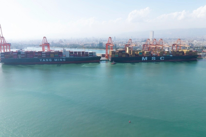 Mersin'in yeni terminali 400 metrelik mega gemiyi karşıladı