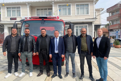 Edirne Yenikarpuzlu’da itfaiyeye yeni hibe araç