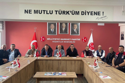 Edirne Keşan'da Tarım İlçe Müdürü Olcay Karbuz’dan MHP’ye ziyaret