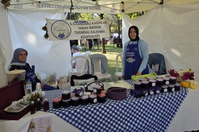 Candarlı kadınlarından Bursa Gastronomi Festivali’nde yaban mersini rüzgârı